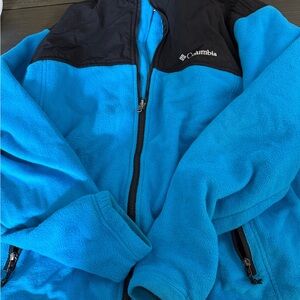 Columbia Blue and Black Fleece Jacket